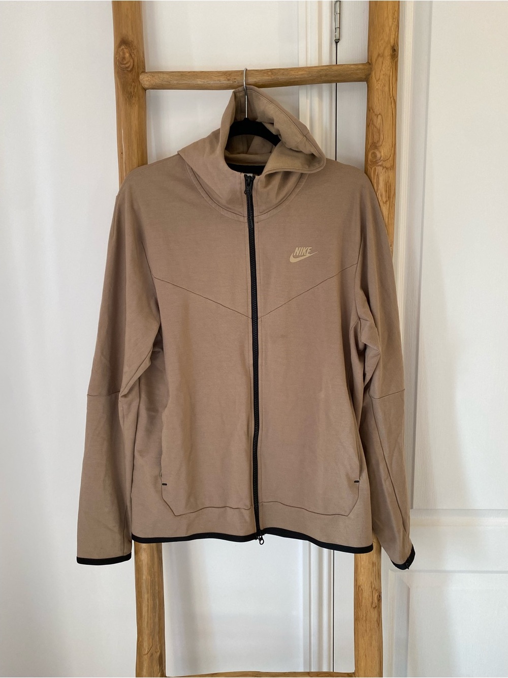 Nike Sportswear Tech Fleece Lightweight Full-Zip Hoodie Tan Mens Sz Medium